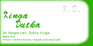 kinga dutka business card